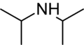 Skeletal formula of diisopropylamine