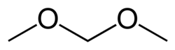 Structural formula of dimethoxymethane