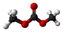 Ball-and-stick model of dimethyl carbonate