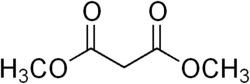 Skeletal formula of dimethyl malonate