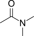 Skeletal formula of dimethylacetamide