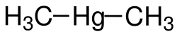 Skeletal formula of dimethylmercury with all hydrogens added