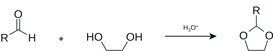 synthesis of dioxolane group