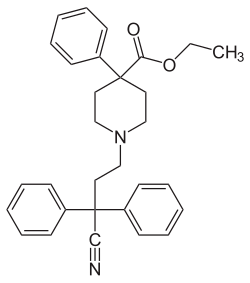 Skeletal formula of diphenoxylate