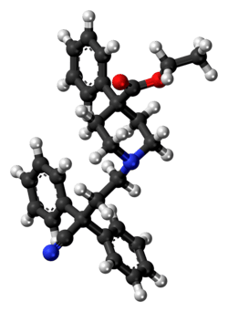 Ball-and-stick model of diphenoxylate