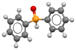 Ball-and-stick model of the diphenylphosphine oxide molecule