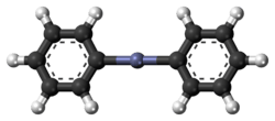 Ball-and-stick model of the diphenylzinc monomer molecule