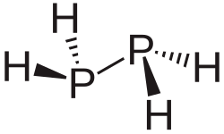 Stereo structural formula of diphosphane with explicit hydrogens