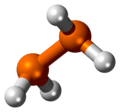 Ball-and-stick model of diphosphane