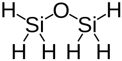 Structural formula of disiloxane with explicit hydrogens
