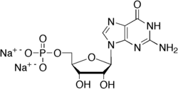 Skeletal formula of disodium guanylate