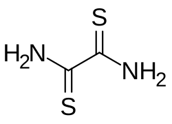 Structural formula of dithiooxamide