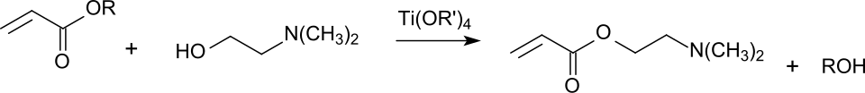 Umesterung von Acrylaten mit Dimethylaminoethanol