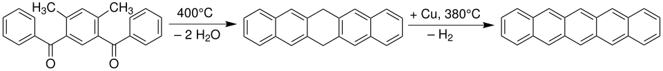 Elbs reaction to pentacene