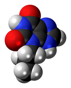 Space-filling model of enprofylline