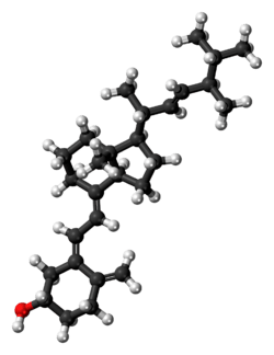 Ball-and-stick model of the ergocalciferol molecule