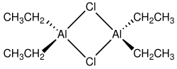 Structural formula of diethylaluminium chloride