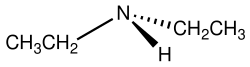 Skeletal formula of diethylamine