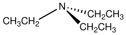 Skeletal formula of triethylamine