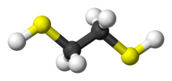Ball-and-stick model of ethane-1,2-dithiol