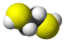 Space-filling model of ethane-1,2-dithiol