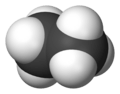 Spacefill model of ethane