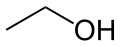 Skeletal formula of ethanol