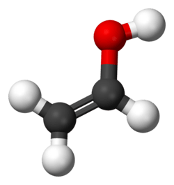 Ball-and-stick model of ethenol