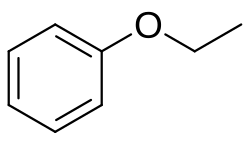 Skeletal formula of ethyl phenyl ether