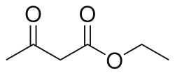 Skeletal formula of ethyl acetoacetate