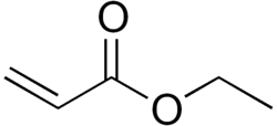 Skeletal structure of ethyl acrylate