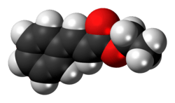 Ball-and-stick model of ethyl cinnamate