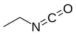 Skeletal formula of ethyl isocyanate