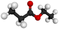 Ball-and-stick model of ethyl propionate