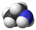Spacefill model of ethylamine