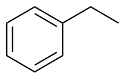 Skeletal formula of ethylbenzene