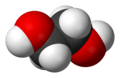 Spacefill model of ethylene glycol