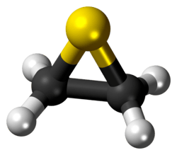 Ball-and-stick model of thiirane