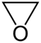 Chemical structure of ethylene oxide