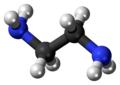 Ball and stick model of ethylenediamine