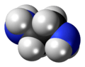 Space-filling model of ethylenediamine