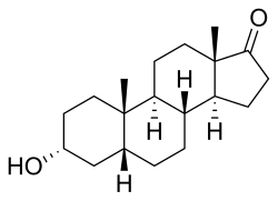 Skeletal formula of etiocholanolone