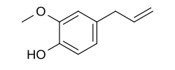Skeletal formula of eugenol