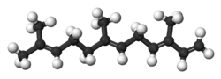 Ball-and-stick model of (E,E)-α-farnesene