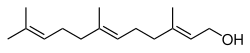Skeletal formula of farnesol