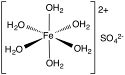 Skeletal formula of iron(II) sulfate
