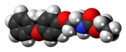 Space-filling model of the fenoxycarb molecule