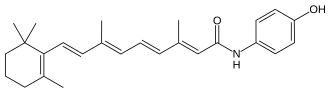 Skeletal formula of fenretinide