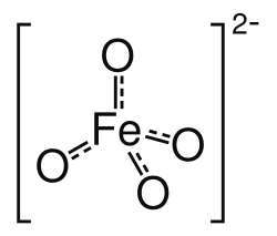 Wireframe model of aromatised ferrate