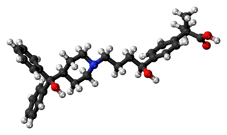 Ball-and-stick model of fexofenadine